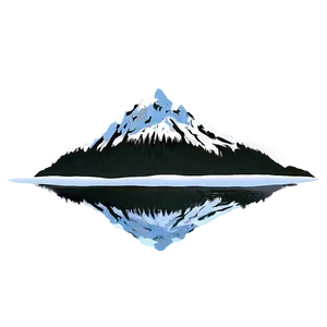 Snowy Mountain Reflection Png Ixj PNG Image