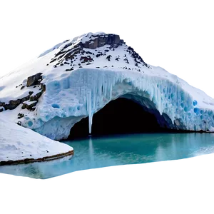 Snowy Mountain With Ice Cave Png 06252024 PNG Image