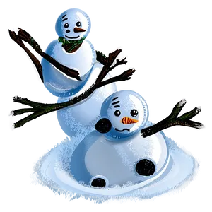 Snowy Mountain With Snowman Png 06252024 PNG Image