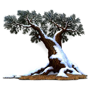 Snowy Oak Tree Png Gyo91 PNG Image