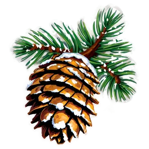 Snowy Pinecone Clipart Png 83 PNG Image