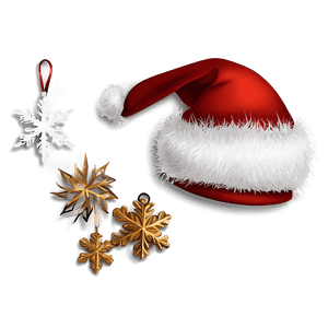 Snowy Santa Hat Decoration PNG 04302024 PNG