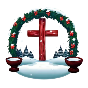 Snowy Winter Altar Png Abh18 PNG Image