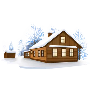 Snowy Winter Town Png Oba PNG Image