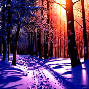 Snowy Winter Trail Png Wpf23 PNG Image