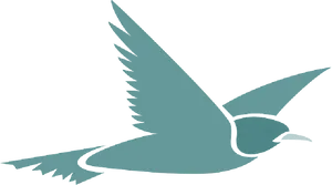 Soaring_ Blue_ Bird_ Vector PNG Image