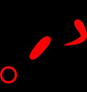 Soccer Abstract Red Black Design PNG with transparent background
