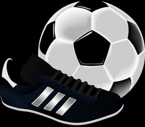 Soccer Balland Cleat Graphic PNG image with transparent background