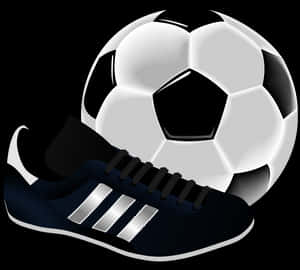 Soccer Balland Cleat Graphic PNG image with transparent background