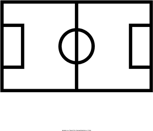 Soccer Field Outline Vector PNG image with transparent background