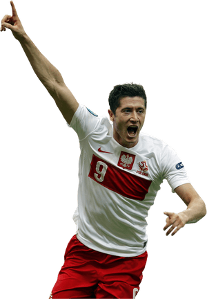 Soccer Player Celebration PNG image with transparent background
