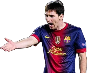 Soccer_ Player_ Gesturing_ During_ Match.png PNG Image