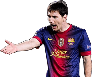 Soccer_ Player_ Gesturing_ During_ Match.png PNG image with transparent background