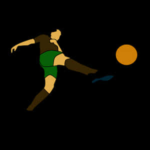 Soccer Player Kicking Ball Illustration PNG image with transparent background
