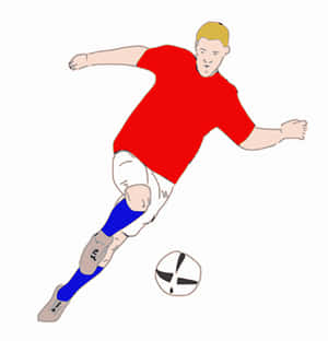 Soccer Player Kicking Ball Illustration PNG with transparent background