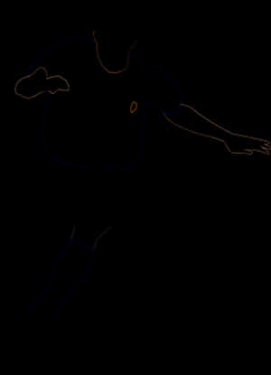 Soccer Player Silhouette Dark Background PNG image with transparent background