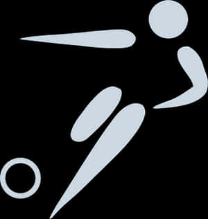 Soccer Player Silhouette Graphic PNG with transparent background