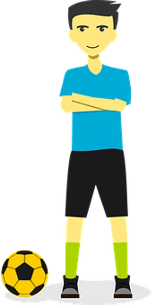 Soccer Player Vector Illustration PNG Image
