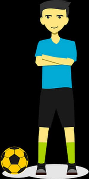 Soccer Player Vector Illustration PNG image with transparent background