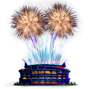 Soccer Stadium Fireworks Celebration Png 06252024 PNG Image