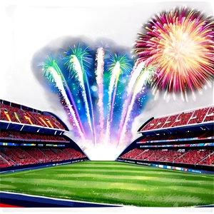 Soccer Stadium Fireworks Celebration Png 06252024 PNG Image