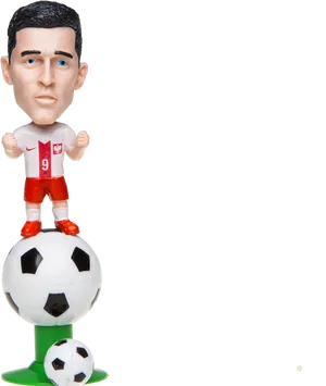 Soccer Star Bobblehead Figurine PNG Image