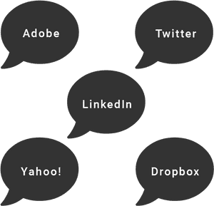 Adobe, Twitter, Linkedin, Yahoo , Dropbox - Illustration, HD Png Download PNG image with transparent background