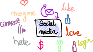 Social Media Concepts Doodle Background PNG Image