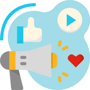 Social Media Engagement Concept PNG Image