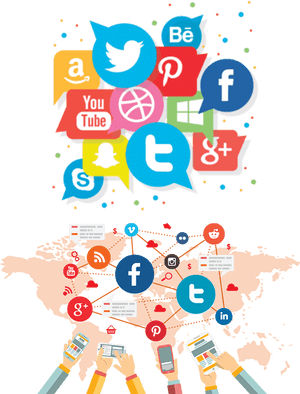 Social Media Global Influence PNG image with transparent background