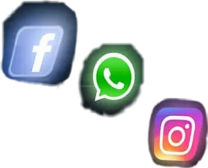 Social Media Icons Floating PNG Image