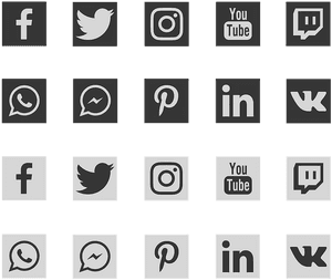Social Media Icons Pattern PNG image with transparent background