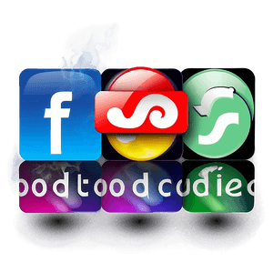 Social Media Icons with Shadows PNG 05252024 PNG