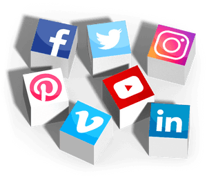 Social Media Icons3 D Blocks PNG image with transparent background