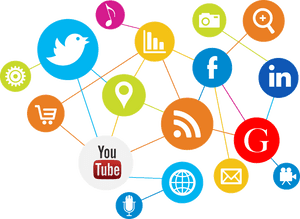 Social Media Integration Network PNG image with transparent background