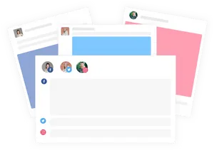Social Media Interface Collage PNG Image