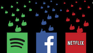 Social Media Logosand Likes PNG image with transparent background