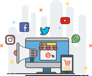 Social Media Marketing Concept PNG Image