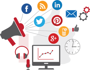 Social Media Marketing Strategy Concept PNG with transparent background