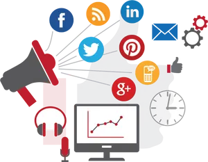 Social Media Marketing Strategy Concept PNG Image