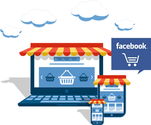 Social Media Online Shopping Concept PNG image with transparent background