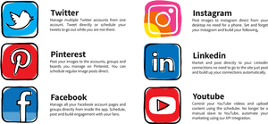 Social Media Platforms Comparison PNG image with transparent background
