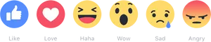 Social Media Reaction Emojis PNG Image