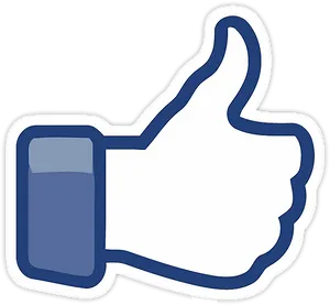 Social Media Thumbs Up Icon PNG Image