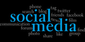 Social Media Word Cloud PNG image with transparent background