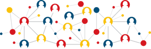 Social Network Connections Graphic PNG image with transparent background