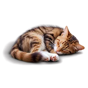 Soft Sleeping Cat Png 06252024 PNG Image