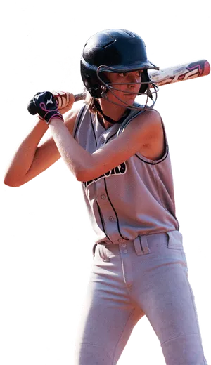 Softball_ Batter_ Ready_to_ Hit PNG Image