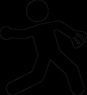 Softball Pitching Outline PNG image with transparent background