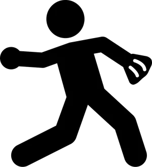 Softball Pitching Outline PNG Image